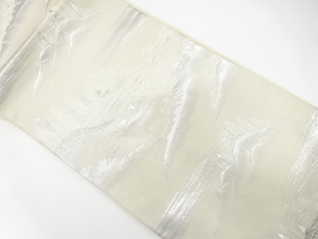 JAPANESE KIMONO / ANTIQUE FUKURO OBI / SILK / WOVEN SCENERY